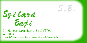 szilard baji business card